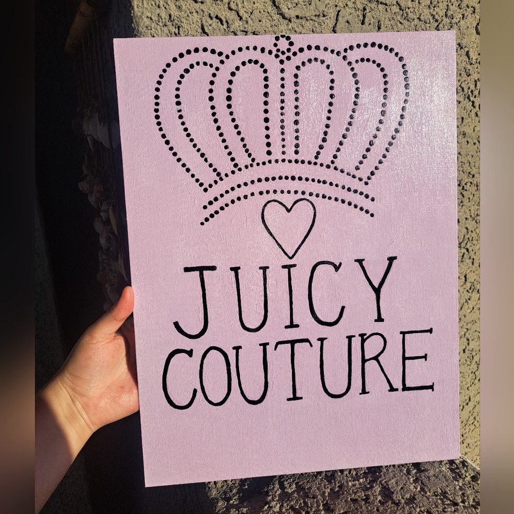 Lavendar Juicy Couture Painting Wall Art/ Wall Decor